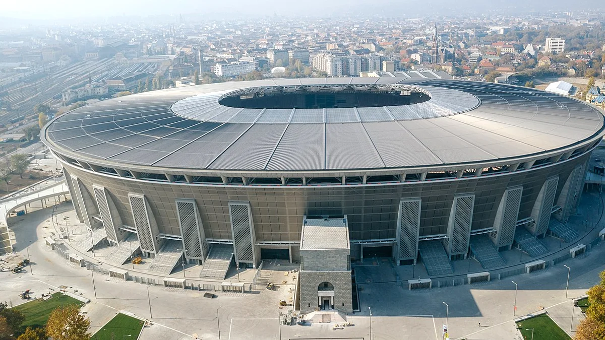 Puskás Aréna Budapest - Sân khấu chung kết Champions League 30/5/2026